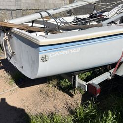 Small Sail Boat And Trailer 