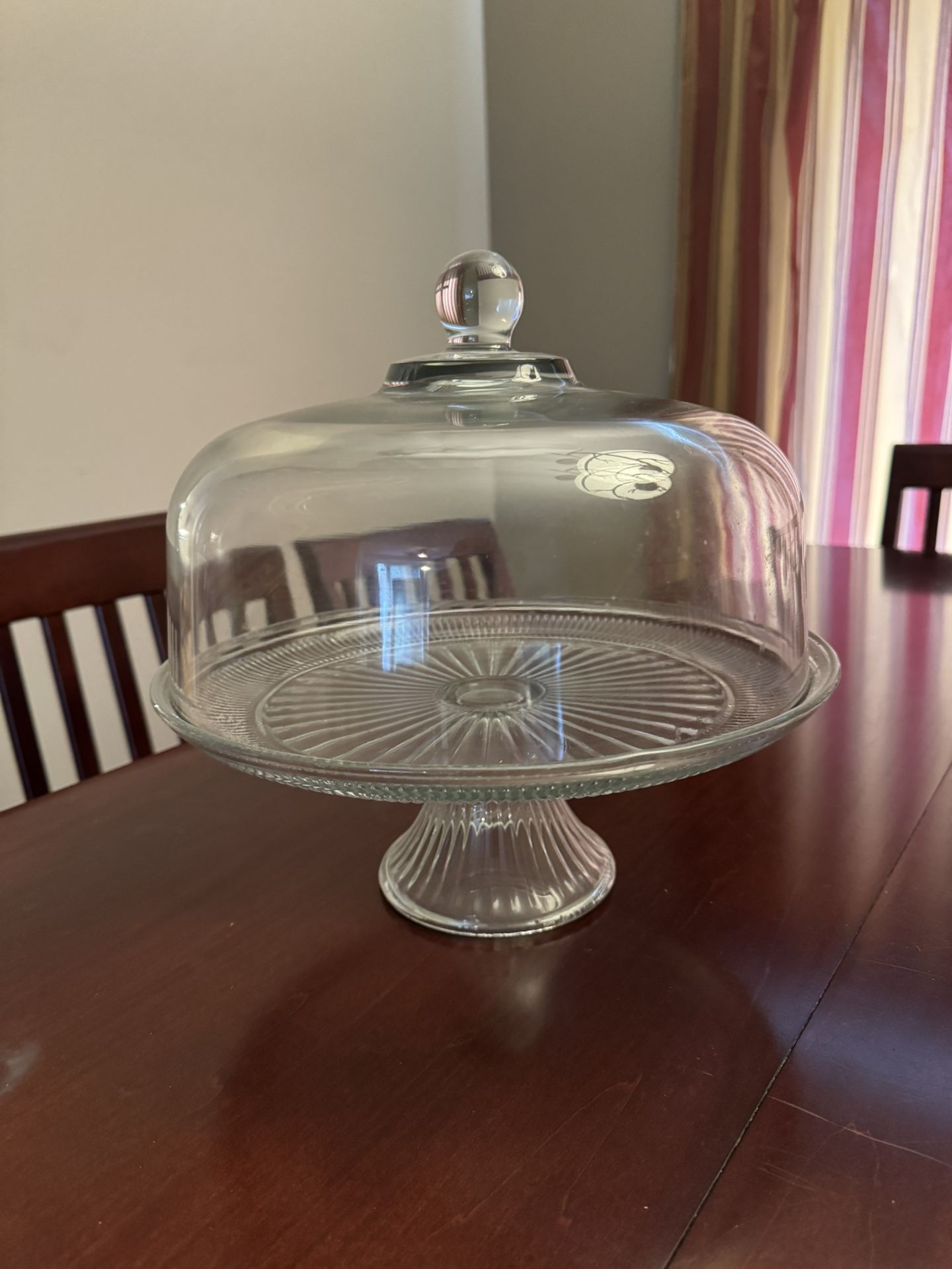Glass Cake Stand w/ Dome