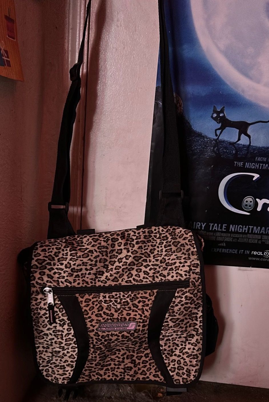 y2k leopard bag