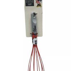 Disney Minnie Mouse Silicone Whisk Kitchen Utensil Baking 12"  -  New