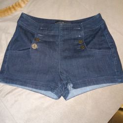 Women's Button Up Jean Shorts Size 8