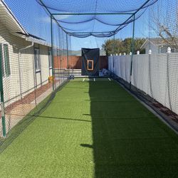 Pitching Machine And Batting Cage