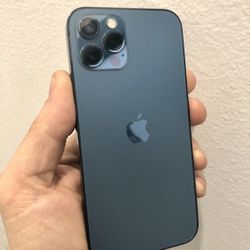 FIRM PRICE - iPhone 12 Pro 128gb Pacific Blue Factory Unlocked Like New w/Case