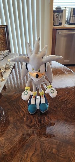 Sonic Silver Sonic The Hedgehog Sega Genesis Plush 13" / Plushie / Collectible / Collector / Video Games / Toy / Tails / Shadow / Knuckles / Nintendo 
