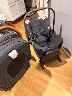 Nuna Infant Car Seat with Base and Stroller