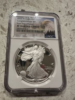 2022 Silver Eagle - PF70 Graded - 1oz Silver 