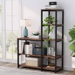Tribesigns 5-Tier Bookshelf, Ladder Corner Bookshelves Etagere Bookcase, 8 Shelves Display Rack Storage Shelf for Living Room Home Office