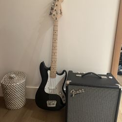 Squire Bass Guitar + Fender Amp COMBO