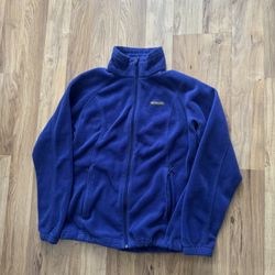 Blue Columbia Fleece Zip Up Jacket Size Large