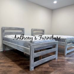 Twin bed and mattress