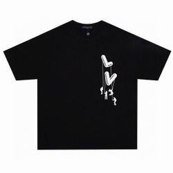 Louis Vuitton White And Black Floating Men T-shirt