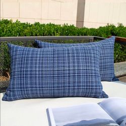 Outdoor Waterproof Throw Pillow Covers - 12x20" - Set of 2