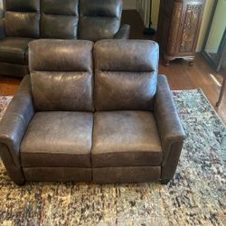 Genuine Buffalo Hide Reclining Couch. 