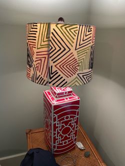 Jonathan Y Catherine Red Table Lamp