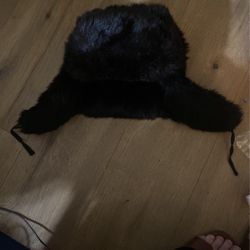 Vintage Russian- VINTAGE DARK BROWN RUSSIAN USHANKA HAT REAL MINK FUR
