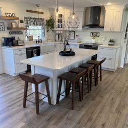 Solid Wood Stools. Saddle Style. 