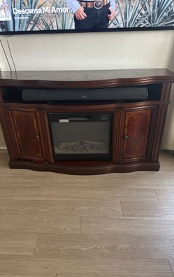 Tv Media With Fireplace 
