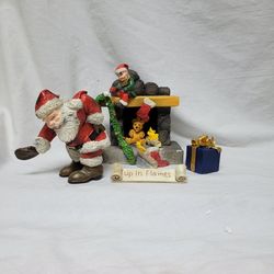 Santa Figurine ""UP IN FLAMES"