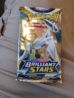 10 packs , pokemon brilliant stars