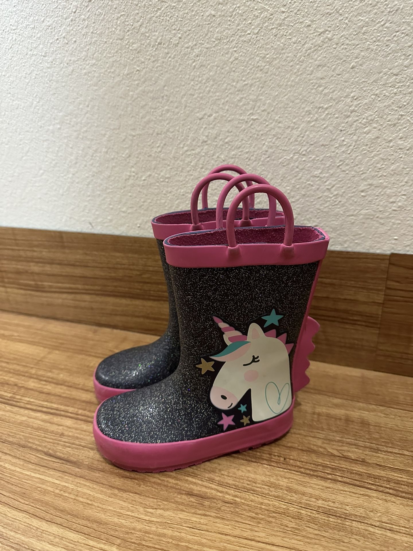 Toddler Unicorn Rain Boots β Size 7