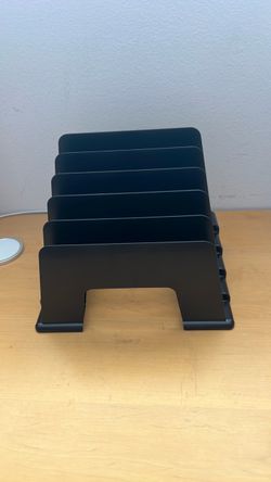 Black Desktop File Organizer Sorter