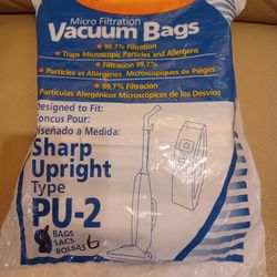 New Vacuum Cleaner Bags - (6 Bags) - Type PU-2 *(fits Numerous Upright Vacuums)