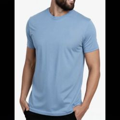 INTO THE AM Men's T-Shirts Soft Cotton Blend Crew Neck Tee XXL Athletic Fit Plain Basic T-Shirt for Men