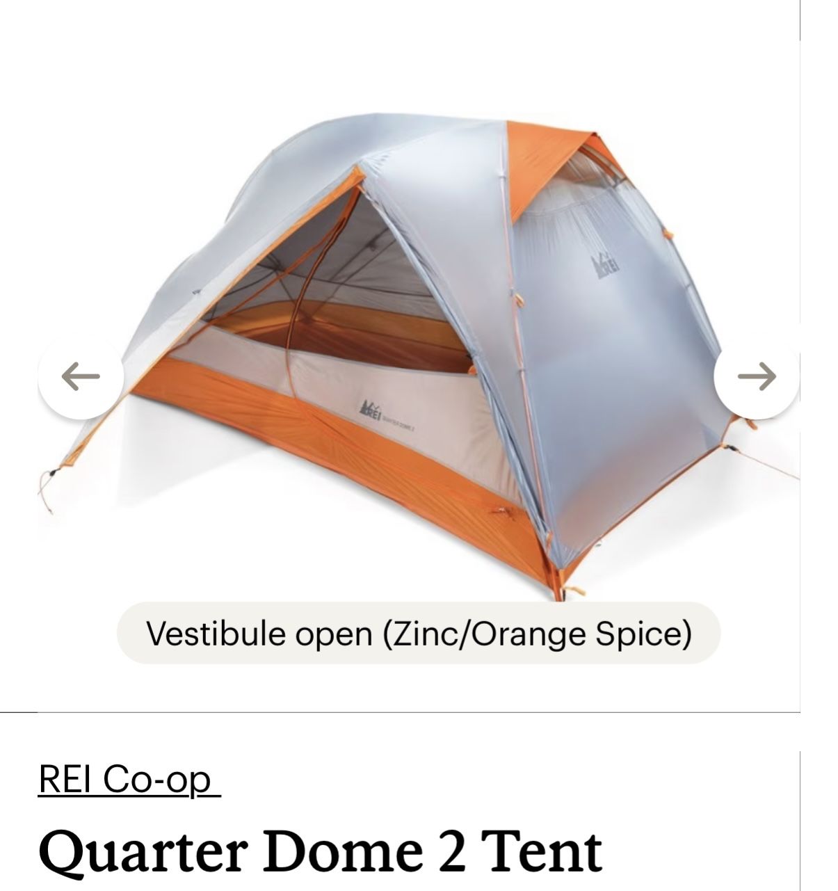 REI Quarter Dome 2 Backpacking Tent