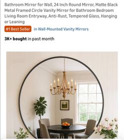 New 24" round mirror