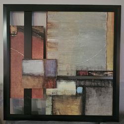 Square Geometric Wall Art - Warm Colors