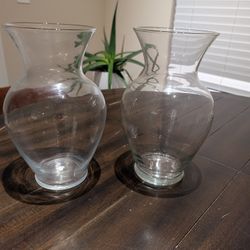 Large Glass Vases Both For $5