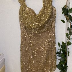 Gold Sequence Dress 