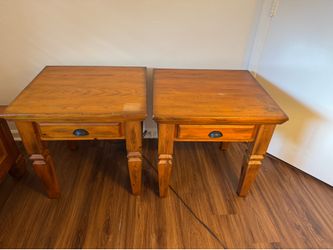 Wood pine side tables