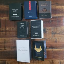 7 Mens Fragrance Samples Gucci Prada Azzaro Giorgio Armani Givenchy