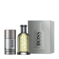 Hugo Boss Bottled 2PC Set 3.3oz EDT Spray + 2.4oz Deodorant Stick Men Travel Box 