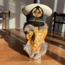 Captain– Nautical-Themed Bottle Hand Decorated with Genuine Leather