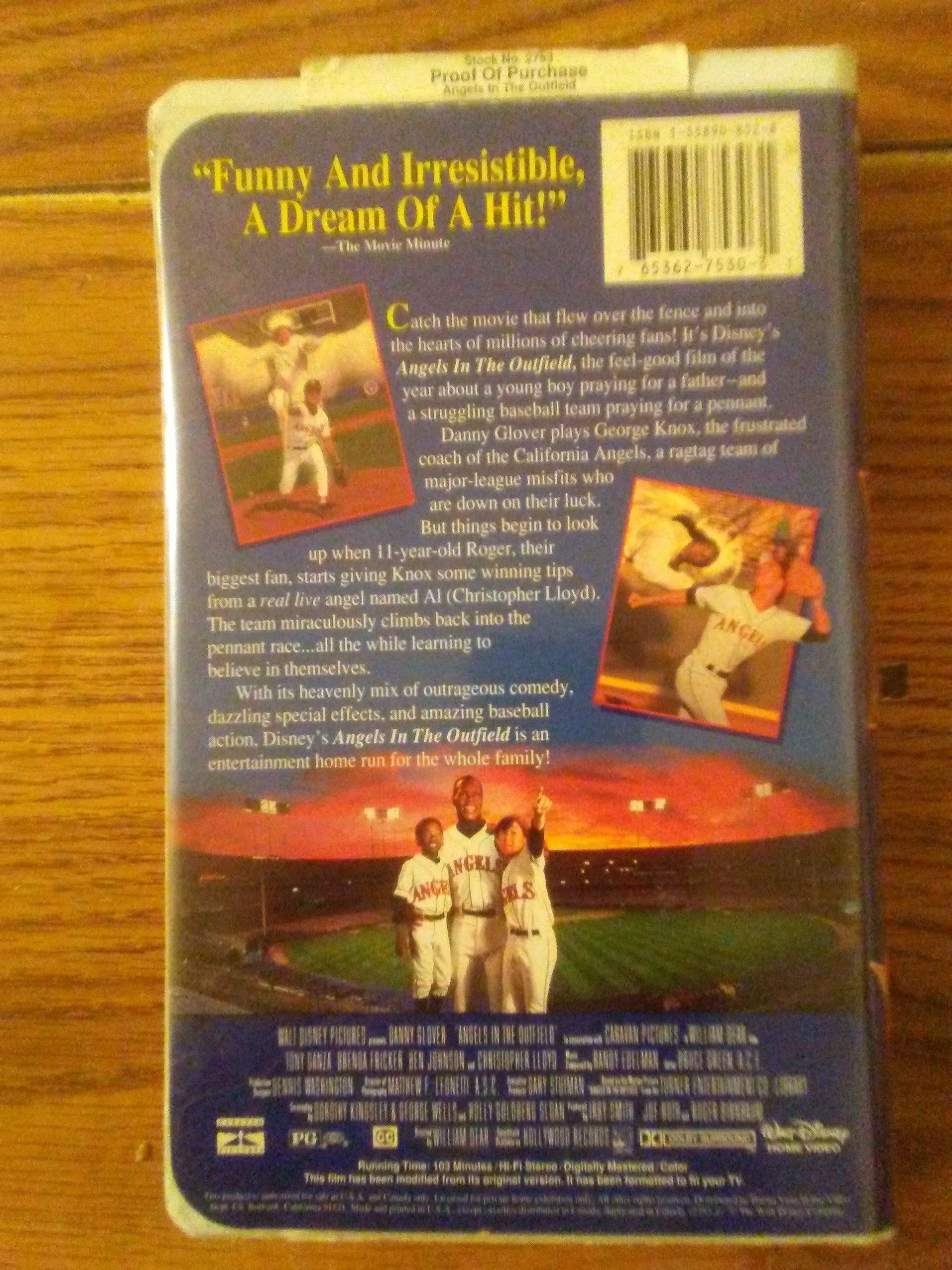 Walt Disney Angels In The Outfield VHS