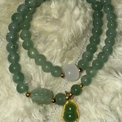 Buddha Stone Natural Jade Prayer Bracelet
