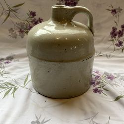 Antique Primitive Pottery Stoneware Crock Moonshine Jug