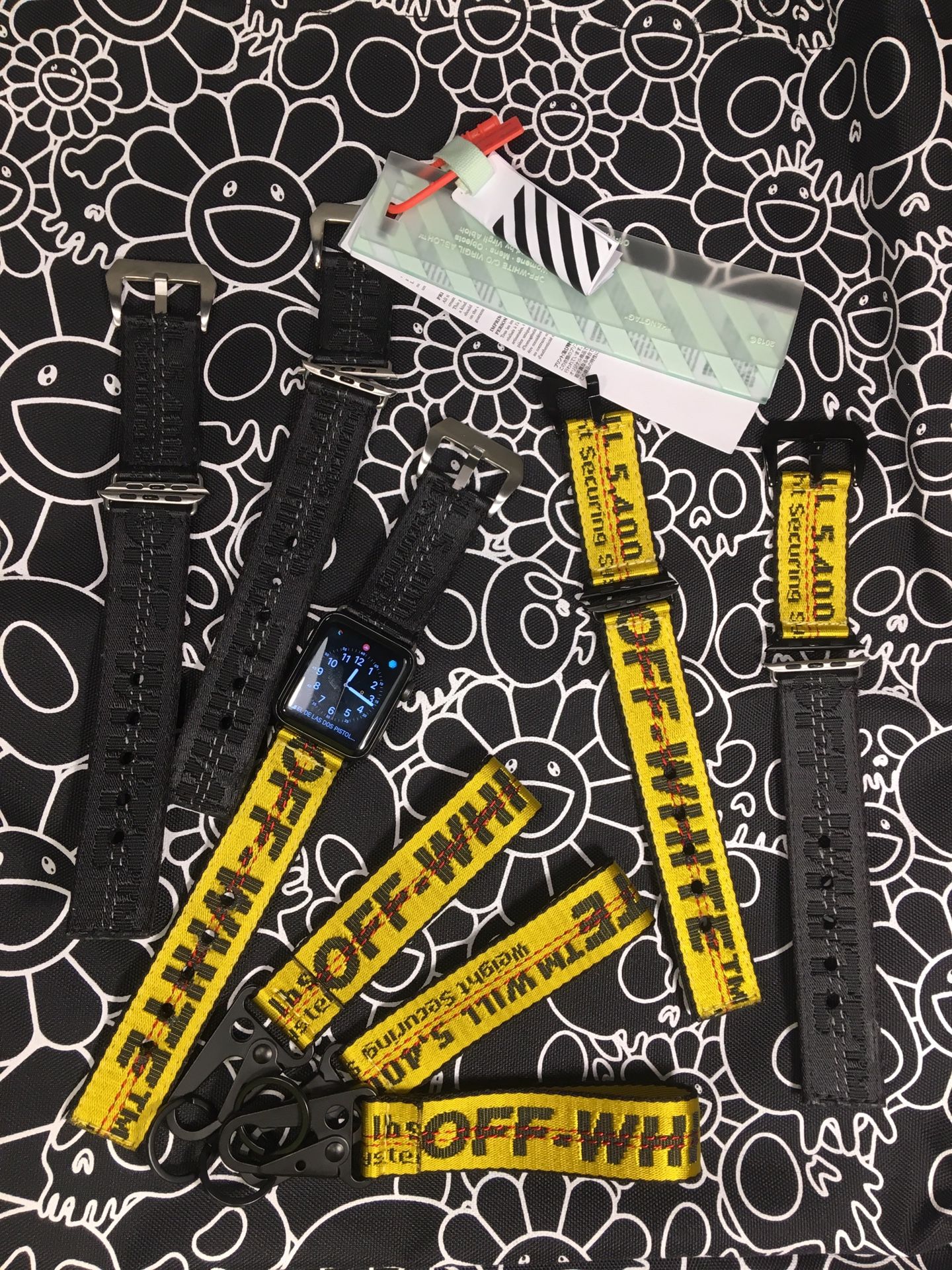 Offwhite keychain or watchbands for iPhone watch
