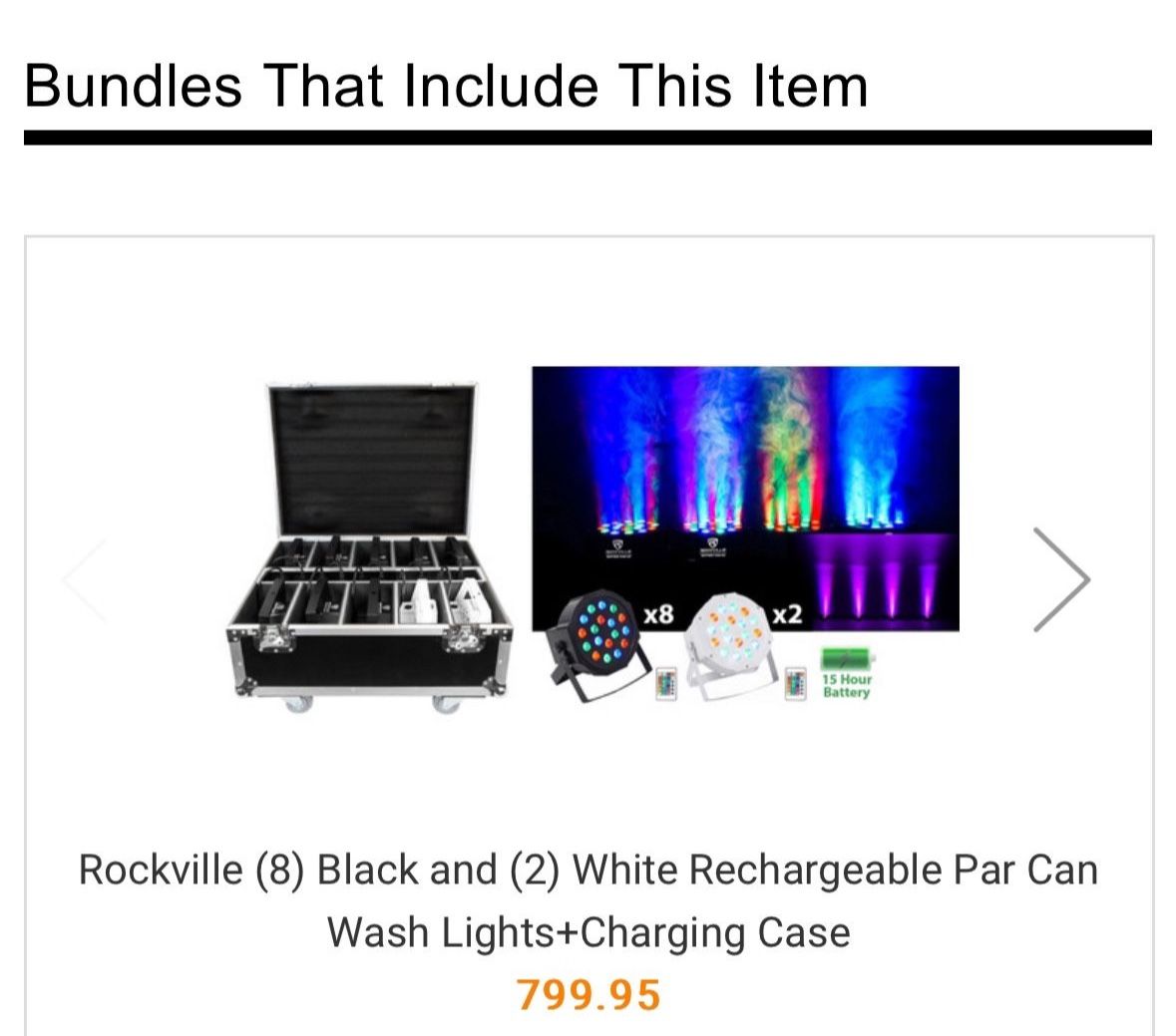 Rockville Par 61 Wireless/Dmx Lights $400