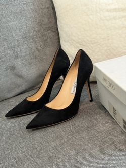 Authentic Jimmy Choo Suede Heels – Size 38 – Very Good Condition
