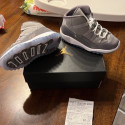 Air Jordan XI Cool Grey Little Kids 10Cw/receipt 