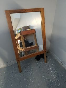 Wooden mirror