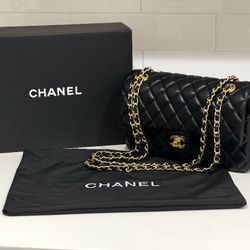 Medium Double Flap Crossbody Bag  Chanel Black With Box & Dust Bag