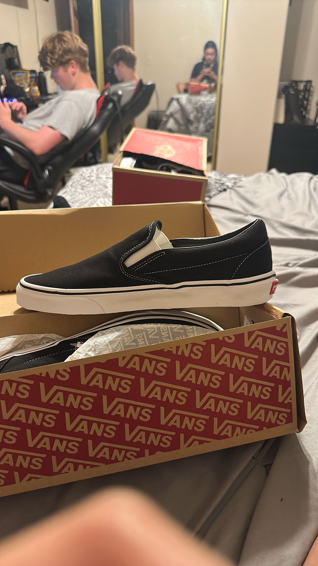 Black Slip On Vans BRAND NEW