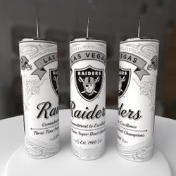 Las Vegas Raiders Football Tumbler