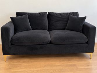 Black Velvet Sofa