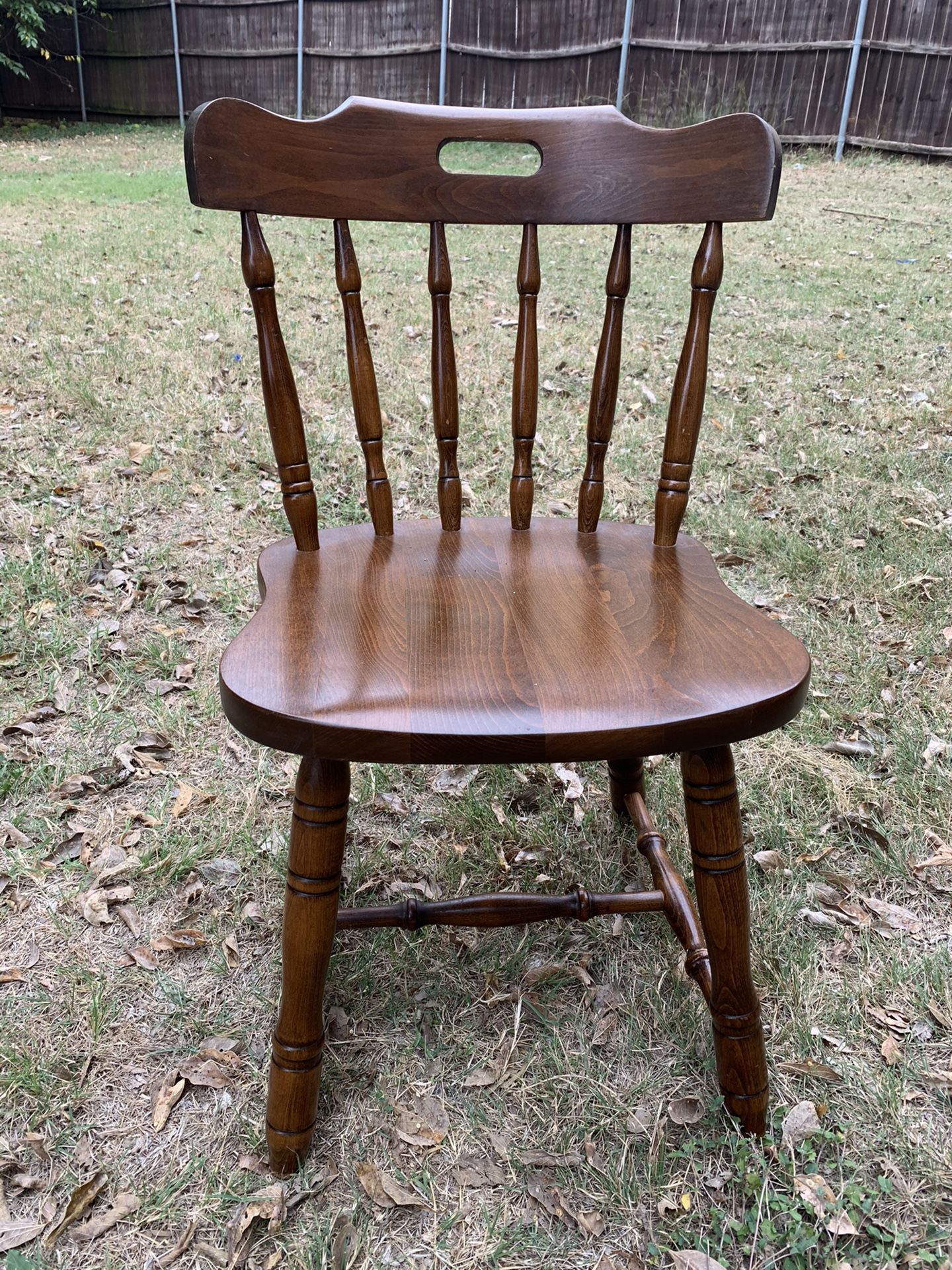 A single wooden chair