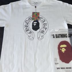 Chrome heart and bape shirt 